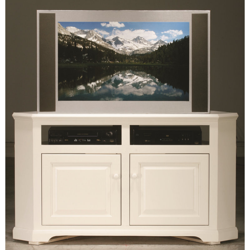 Wentzel TV Stand for TVs up to 65", Wood, Bright White