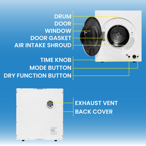 Equator Advanced Appliances Equator Compact Vented Sensor Dryer 3.5cf ...