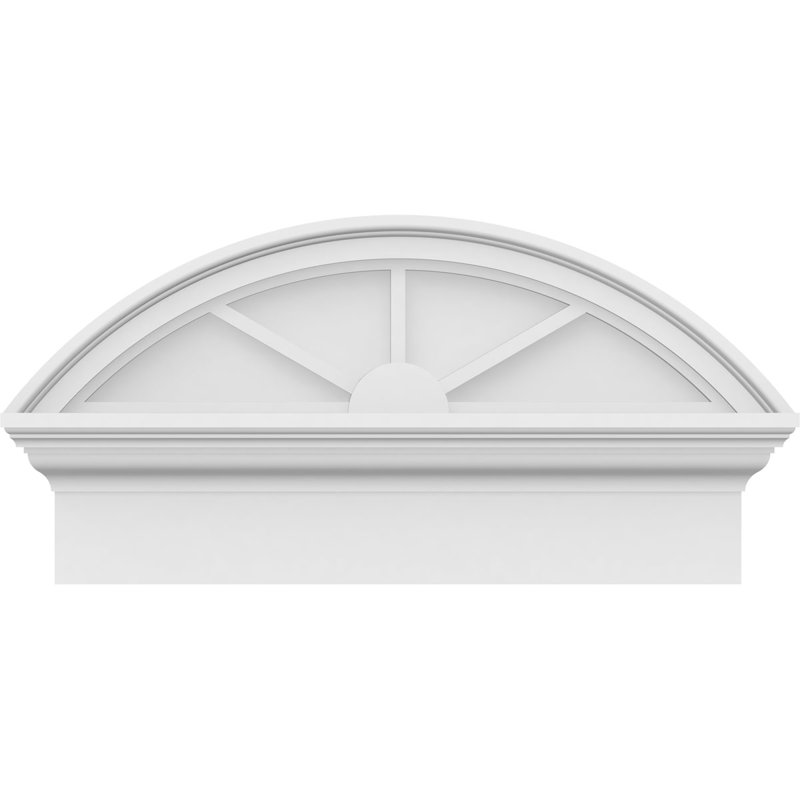 x 2-3 / 4 "P à arche de segment architectural 3 branches en PVC de qualité architecturale, H 12 7/8 po x l 24 po x P 2 3/4 po