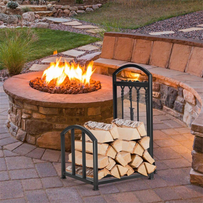 44cm W Metal Log Rack