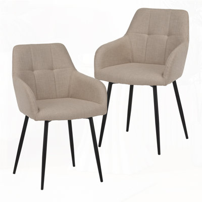Chaise de salle à manger avec dossier et siège large