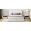 Grand lit avec toison confortable et rangement hydraulique - plateforme élégante blanche pour-1197498723