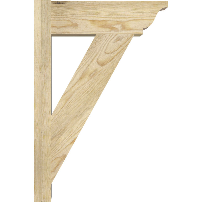 Persienne traditionnelle en bois rustique, Sapin Douglas de 6 po (sciage brut),  P 14 po x H 18 po 
