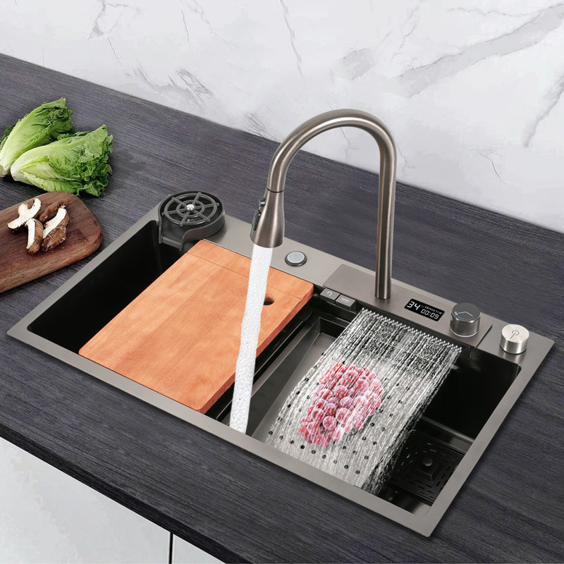 32'' L Drop-In Single Bowl Metal Kitchen Sink
