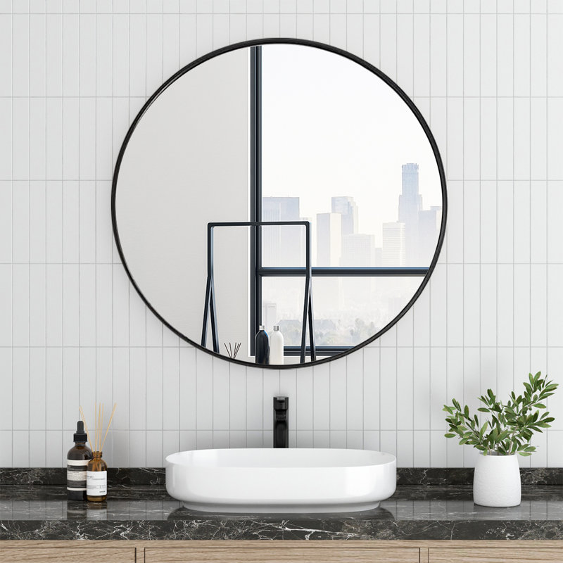 Miroir mural rond pour salle de bain, chambre à coucher, meuble-lavabo, H 18 po x l 18 po