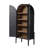 American-style Simple Solid Wood Black Wardrobe
