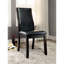 Ensemble de chaises d'appoint de salle à manger de style transitionnel avec dossier rembourré en similicuir brun cerise