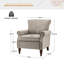 Zellig Traditional Wooden Upholstered Accent Chair-517665679