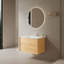 Meuble-lavabo mural simple en noyer clair 31,5 po avec lavabo