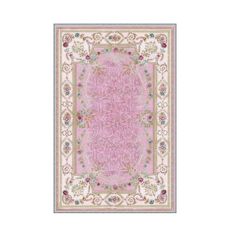 Stylish Woven Carpet, 4 x 6 Feet, 100% Polyester | Antibacterial, 3D Digital Printing, Non-Slip PVC Felt Dot Underside | Machine Washable, 0.4 in Pile Height, Perfect for Living Room & Bedroom Decor