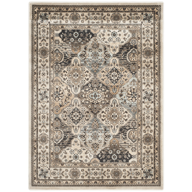 Petronella Viscose Oriental Rug in Ivory