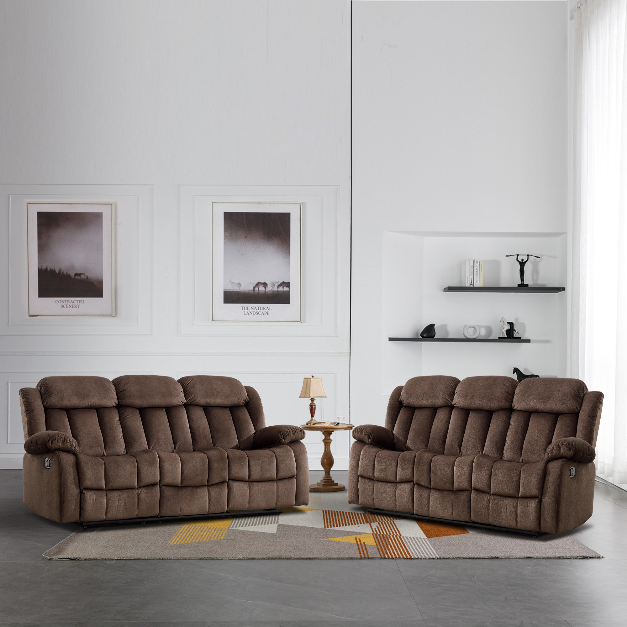 Ebern Designs Kyrone 84'' Pillow Top Arm Reclining Sofa & Reviews Wayfair