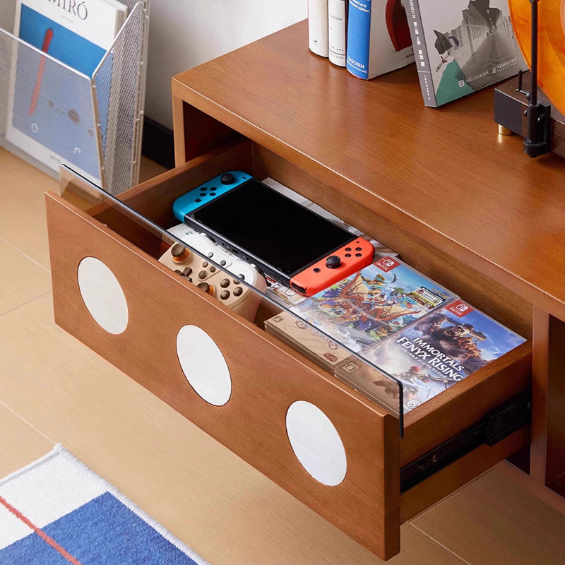 Meuble télé en bois massif et manufacturé, H 15,59 po x L 12,60 po x l 86,61 po