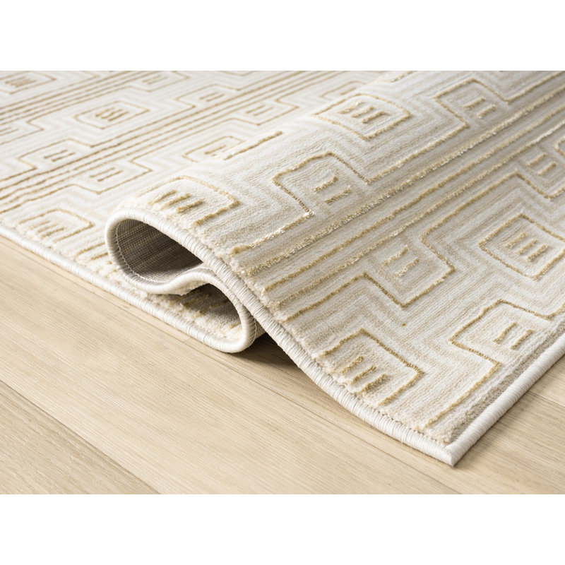 Tapis à motif géométrique abstrait Ksamil Collection, Rectangle 7 pi 8 po x 10 pi 8 po