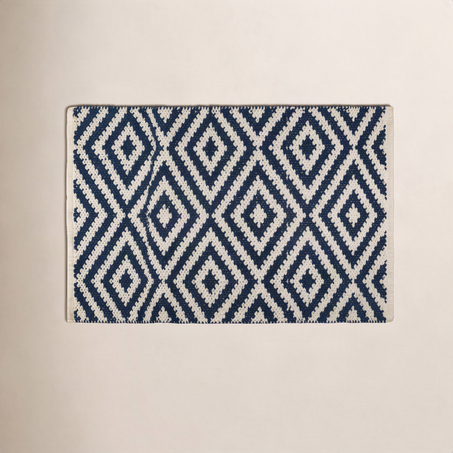 Quentin Doormat, Ivory/Navy