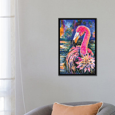 «Water Lily and Flamingo» non disponible sur toile