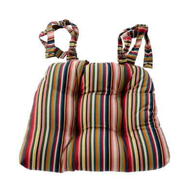 Queensland Crimson Stripe Indoor Dining Seat Cushion (Set of 4)