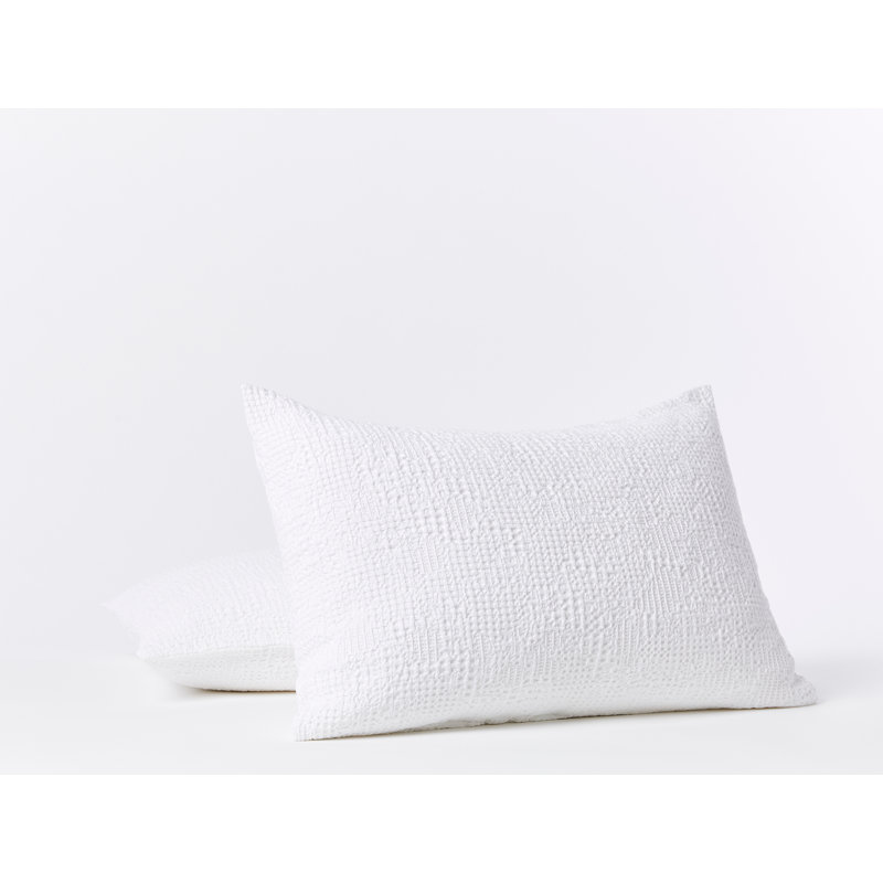 Reyes Pillow Sham, Alpine White, Standard/Twin