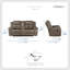 Ensemble 3 pièces de fauteuil inclinable manuel en microfibre Hamise