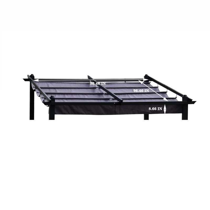 Outdoor Patio 10x10 Ft Pergola Replacement Canopy - Blocking, Water-repellent, Simple Setup, Grey Water , Installation,