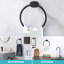 Wall Mounted 5 -Piece Bath Hardware Set with Towel Bar Hand Towel Holder Toilet Paper Holder Towel Hook in Matte Black