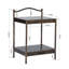 Lugo 45cm W Steel Bedside Table