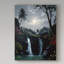 Fikes 'Waterfall 1' Oil Painting Print on Wrapped Canvas-25323223