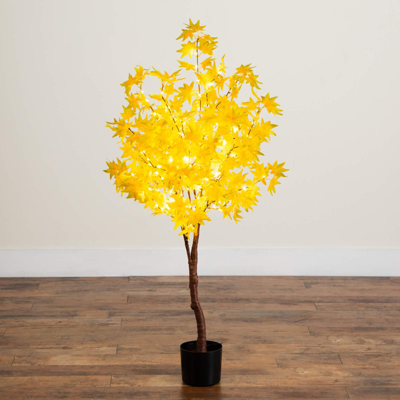 Arbre d'automne artificiel pré-éclairé avec 250 lumières DEL blanc chaud, H 48 po x l 25 po x P 25 po