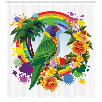 Parrot Shower Curtain Set + Hooks