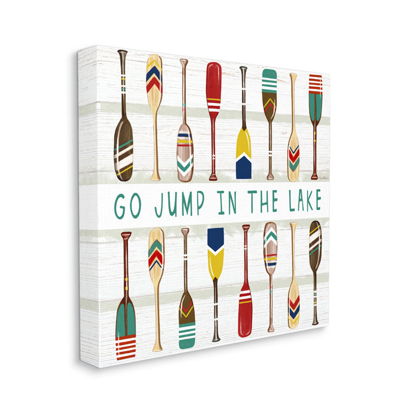 «Jump in Lake», Elizabeth Tyndall - Impression sur toile tendue, H 17 po x l 17 po x P 1,5 po
