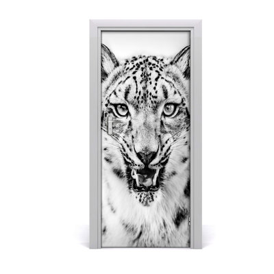 Snow Leopard Door Decal