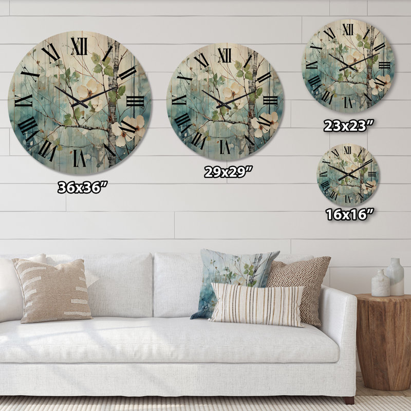 Maybellene Solid Wood Wall Clock, Extra Large