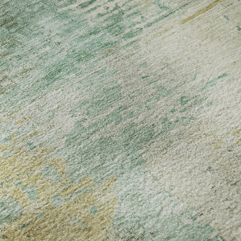 Tapis abstrait lavable à la machine de qualité supérieure Mayfield, Aloès, 3 pi x 5 pi