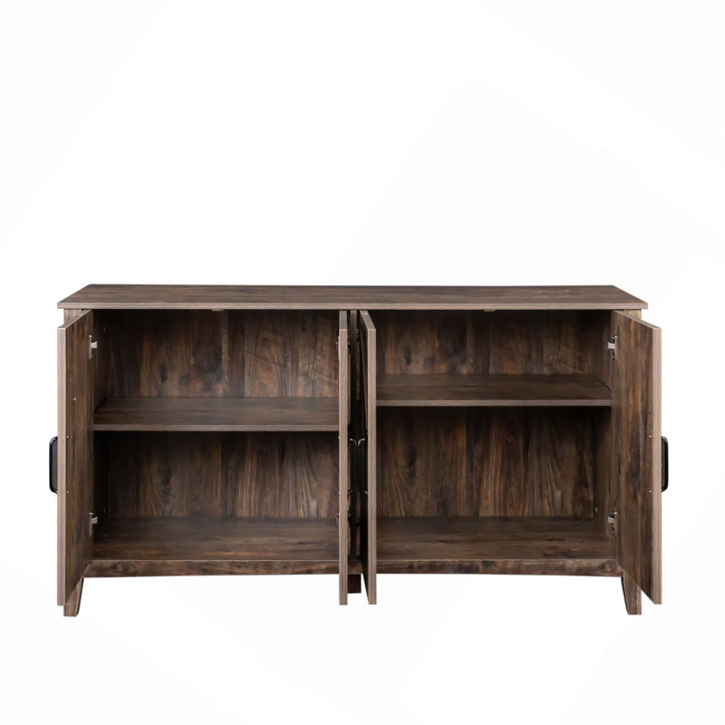Armoire d'appoint en bois Felder avec portes et tablettes, Espresso