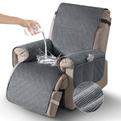Wildee Waterproof Velvet Recliner Sofa Slipcovers Recliner Couch Covers With Leg Straps