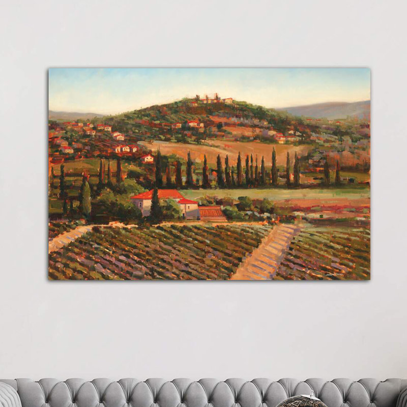Tuscan Villa by Joseph Cates - No Frame Painting on Canvas, 66.04 cm H x 45.72 cm W x 1.91 cm D, Wrapped Canvas