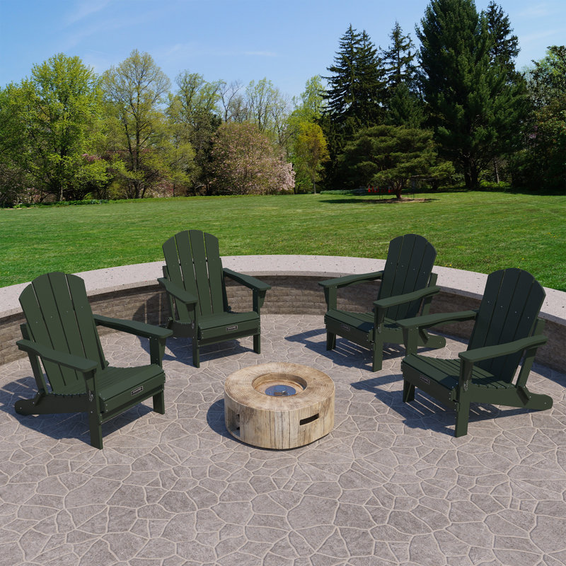 Chaise Adirondack pliable pour l'extérieur, Vert