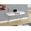 Bureau d'ordinateur, bureau personnel, ordinateur portable, tiroirs de rangement, L 48 po, bureau, métal, stratifié