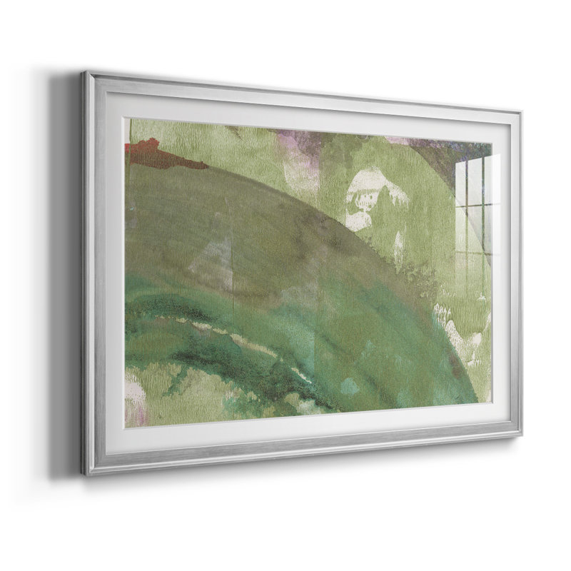 Serene Green II - reproduction de cadre photo, L 42,5 po x H 30,5 po, Argent