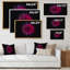 Impression sur toile mauve à motif floral cosmique-941905178-941905166