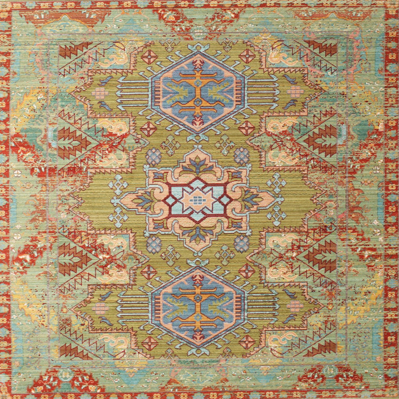Lubabah Oriental Indoor Rug, Square 4'