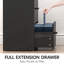 2-Drawer Lateral File Cabinet, Modern Filing Cabinet with Full-Extension Drawers, Letter-Size Hanging File Storage and Printer Stand