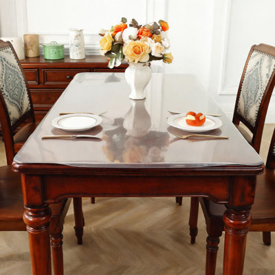 2mm Waterproof Clear PVC Table Protector For Multiple Surfaces