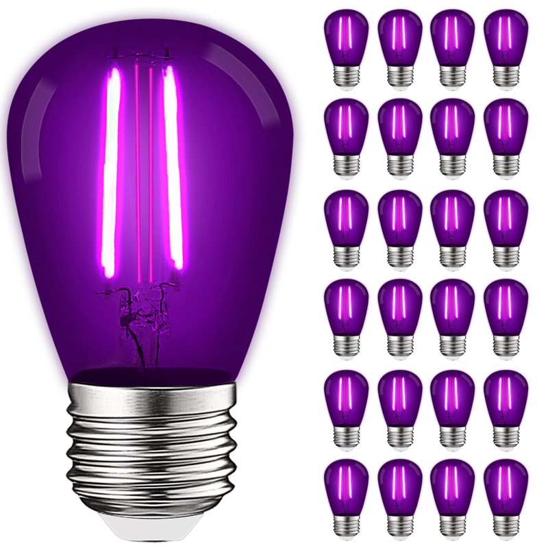 Guirlande lumineuse 0,5 W à DEL S14 de 0,5 W, culot moyen (standard) E26