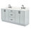 ARIEL Kelly 72 Double Sink Bathroom Vanity with Carrara Quartz Top