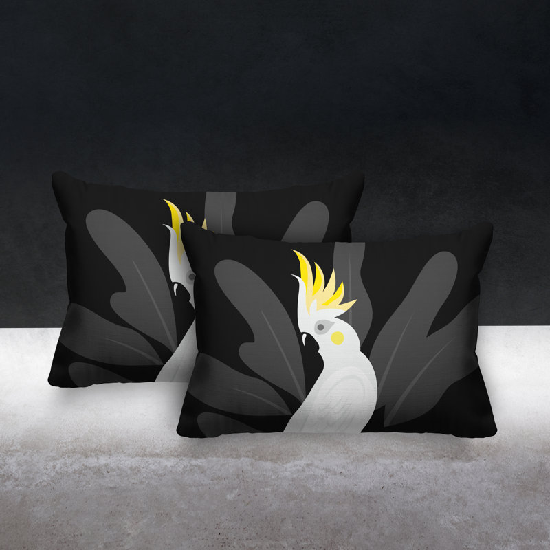 Coussin Bird, Noir