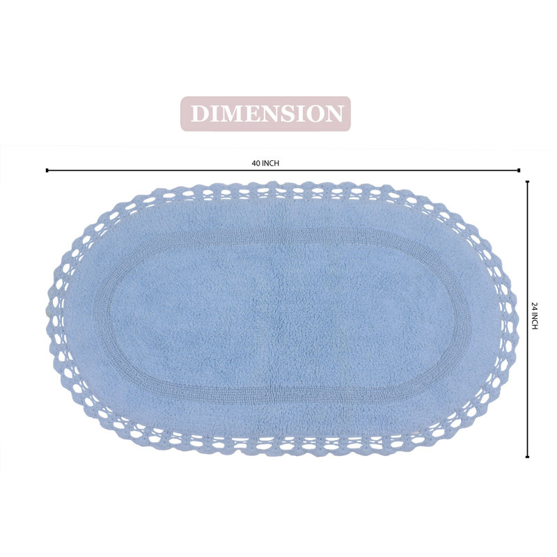Tapis de bain doux, bleu, l 24 po x L 40 po