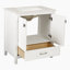Ensemble de meuble-lavabo 30 po avec lavabo et comptoir en marbre, blanc 24V03-30WH
