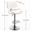 Tabouret pivotant à hauteur de comptoir Rosanne-121107399