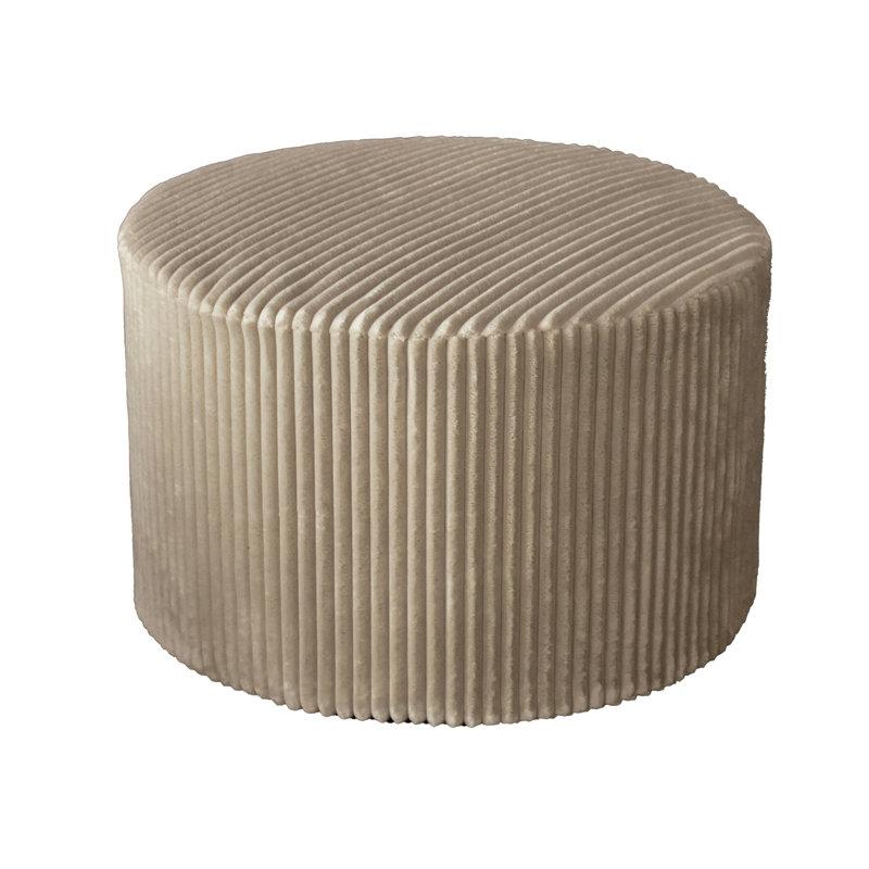 Repose-pieds plein Corduroy Upholstery, Chameau